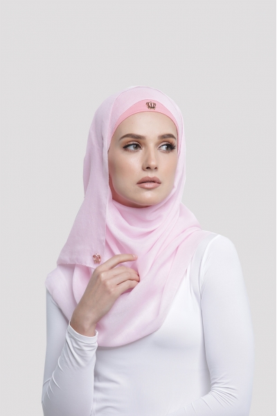 COTTON VOILE SHAWL - PINK
